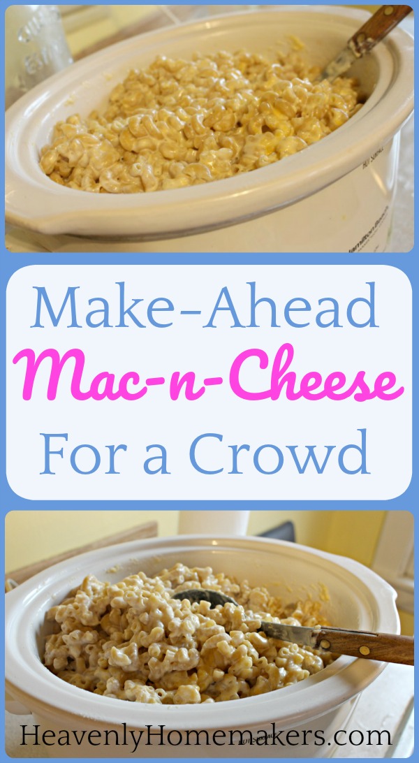 Baked macaroni and cheese for 20 people